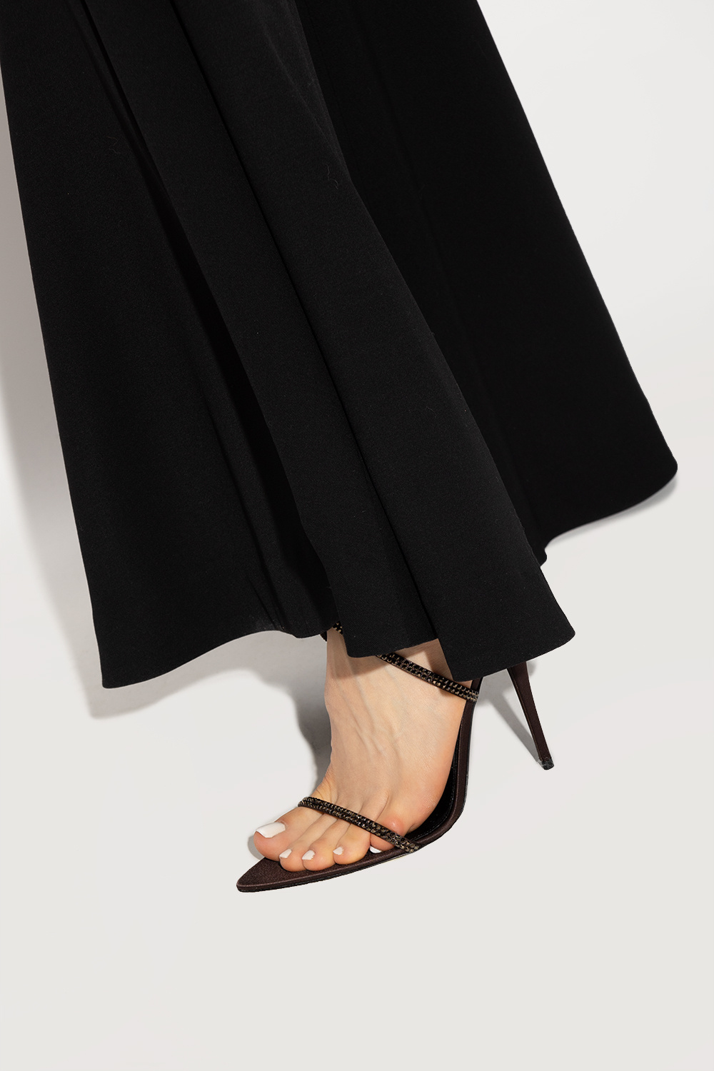【送料&関税込】Saint Laurent Ava Sandals Saint Laurent Ava 105mm rhinestone-embellished Sandals